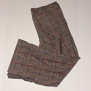 Torrid Plaid Boot Cut Pants - Gray and Brown